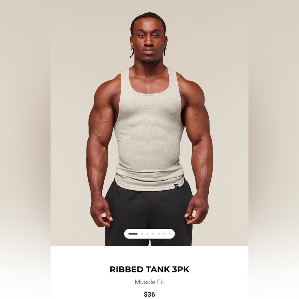 Gymshark Light Gray Tank Top Pack Of 3